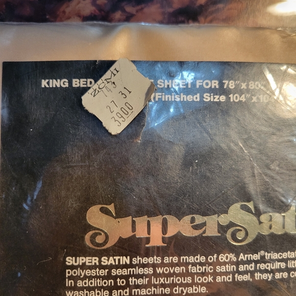 Whisper Soft Mills Super Satin Flat King Sheet - Picture 2 of 6